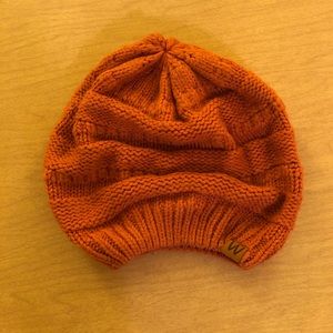 Orange knit hat